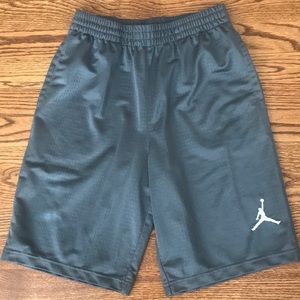 Boys Jordan shorts. Medium gray